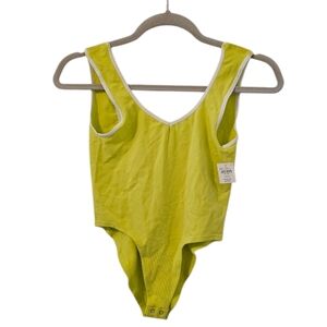 Green and White By Anthropologie Women's Seamless Sweetheart Bodysuit